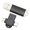 thumbnail image 3 of Memoria USB Memoria USB Unidad flash USB portátil compacta con USB a tipo C y adaptador micro USB para Windows 98 para OS X 9 Negro 64 GB, 3 of 5