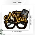 thumbnail image 3 of 2026 Glasses New Year Eve - Pack of 1, Happy New Year Eyeglasses 2026 for New Years Eve Party Supplies 2026 Party Glasses, Happy New Years Party Decorations, Creative Sunglasses(Gold2,6x4.8"), 3 of 8