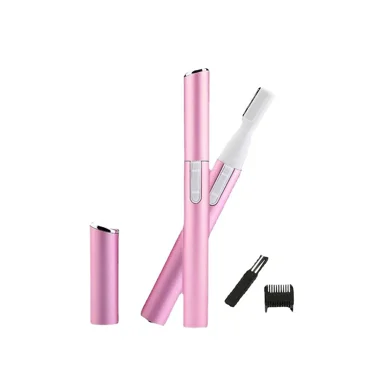 Tletseagh Women Micro Electric Facial Hair Remover Eyebrow Brows Trimmer Blade Shaver. (pink)(3pcs)