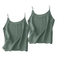 thumbnail image 2 of Women's Cotton Linen Spaghetti Strap Tank Top Loose Fit Sleeveless Summer, 2 of 5