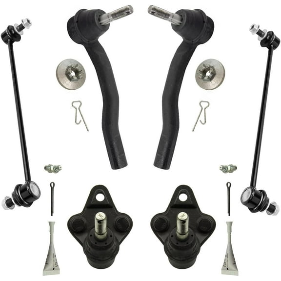 Detroit Axle - 6pc Front Suspension Kit for Toyota 2010-2015 Prius Plug-In 2011-2017 Lexus CT200h, 2 Lower Ball Joints 2 Sway Bars 2 Outer Tie Rods 2012 2013 2014 Replacement