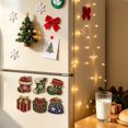 thumbnail image 3 of Christmas Pearl Diamond Art Painting Fridge Magnets Kit 6 Pcs, DIY Mosaic Crystal Refrigerator Decorative Magnet Art Sets for Adults, Holiday Craft Kit for Home Decor & Gifting, 3 of 5