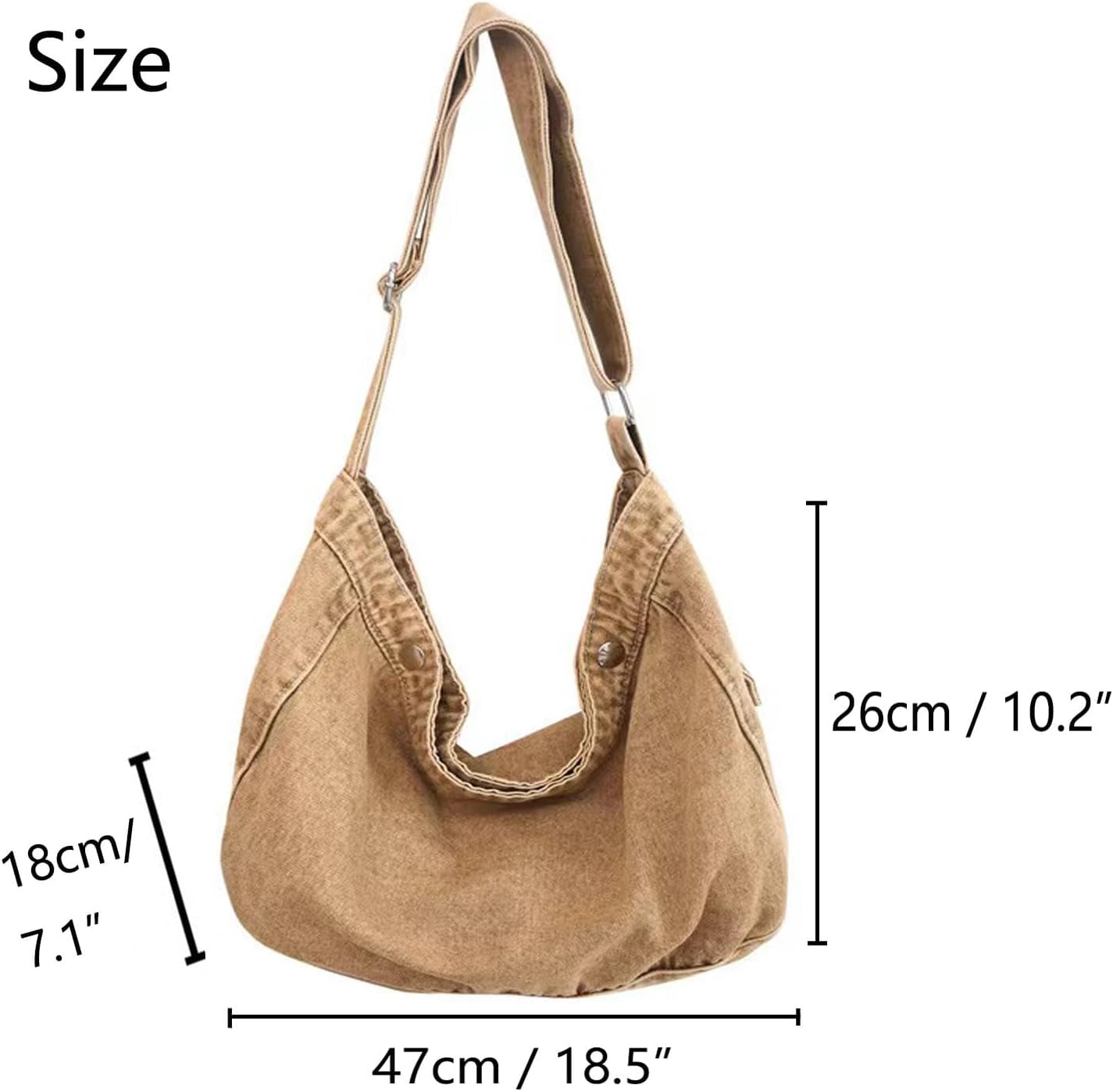 Denim Canvas Messenger Bag Large Crossbody Bag with Multiple Pockets Casual Shoulder Aesthetic Tote Bag for Women and Men