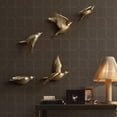 thumbnail image 2 of Ounissouiy Estatuilla resina pájaros simulación tridimensional pared decoración colgante artesanías dormitorio hogar sala de estar Decoración del hogar Dorado CP—003A—G Ounissouiy HA077049-06, 2 of 6