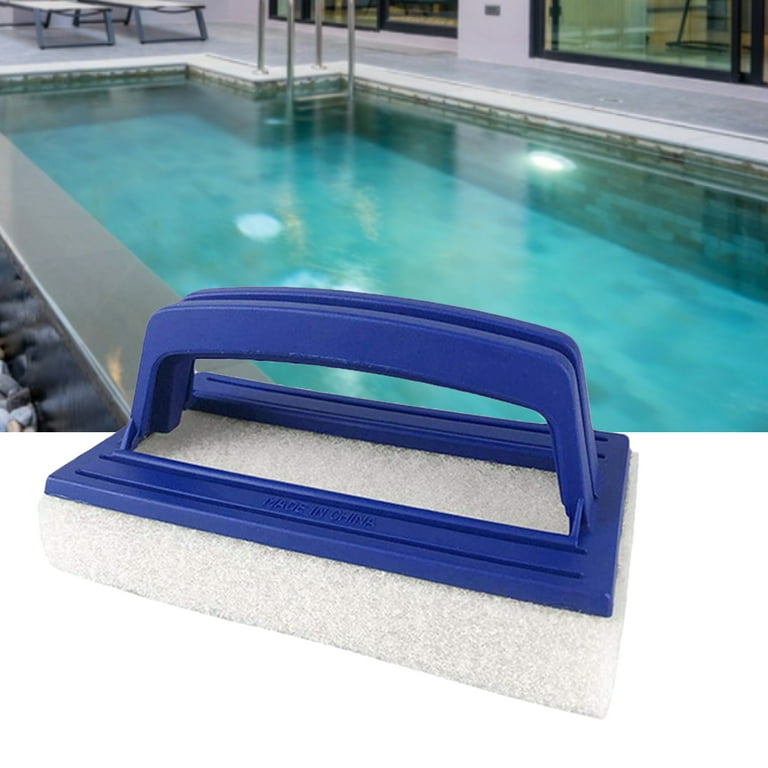 U.S. Pool Supply Hand-Held Pool Scrub Brush, 2 Pack - Scrubbing Scouring Sponge Pad - Clean Pool Tile & Grout, Walls, Vinyl Liners, Spas - Surface