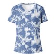 thumbnail image 4 of Fiudx Camisetas para Mujer Blusas y Blusas con Cuello En V de Manga Corta para Mujer, Informales, a La Moda, Primavera y Verano, 4 of 4
