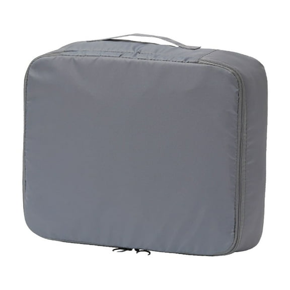 Btomtd Multi Functional Travel Storage Bags for Organization, Large Capacity Storage Totes with Partitions for Clothes and Shoes, Twill Fabric Moving Bags with Handles, 13L, Gray-S