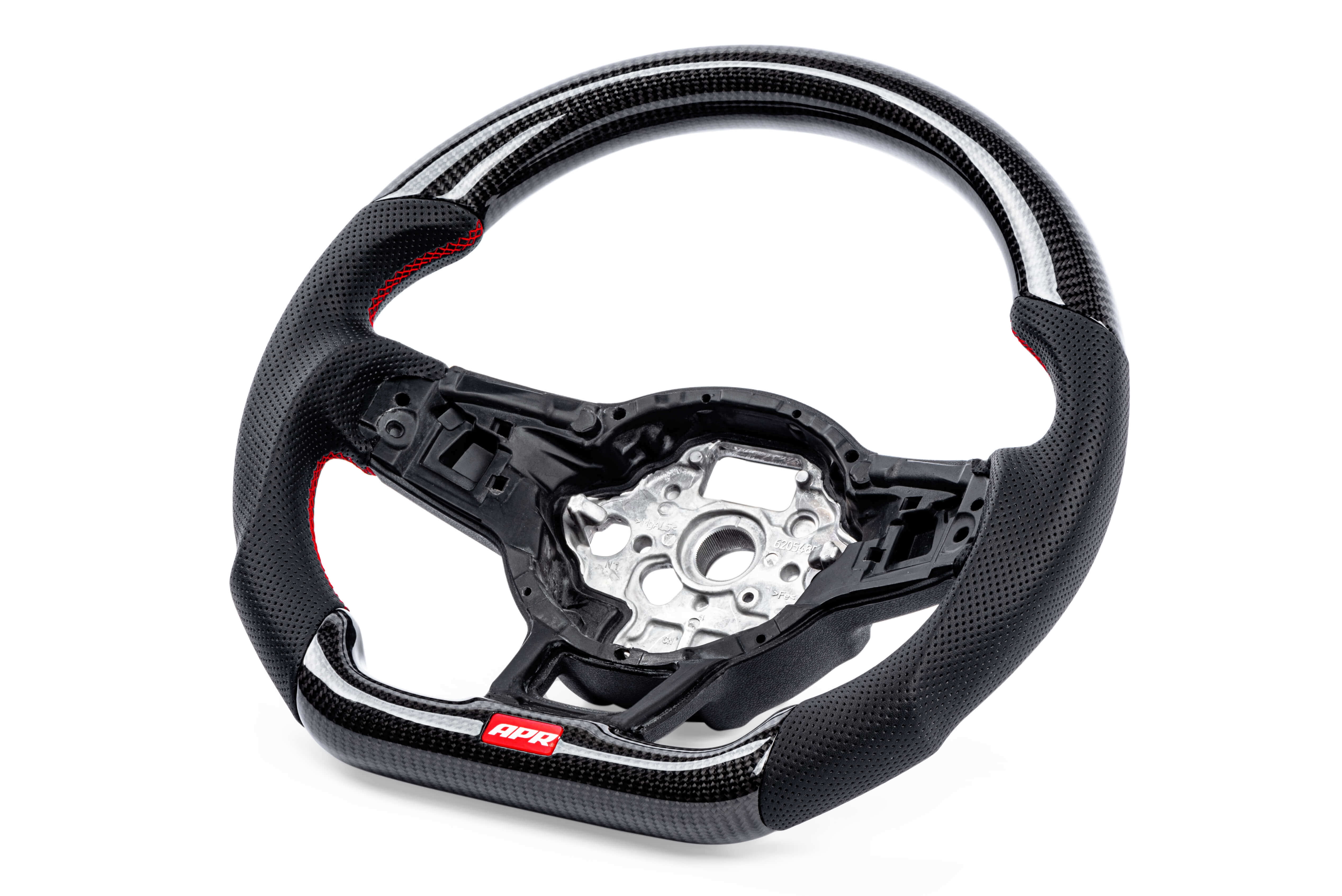 APR MS100201 Steering Wheel - Carbon Fiber / Leather - Red