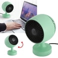 thumbnail image 6 of YAHHU Portable Fan Heater Both Cold and Warm Use Adjustable Angle Mini Space Heater for Home Office Desktop 100-240V Green EU Plug Fast PTC Heating Electric Desk Heater for Winter, 6 of 9