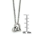thumbnail image 2 of Chisel Stainless Steel Polished w/CZ Heart 18in Necklace, 2 of 2