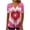 QRJ8-Valentine's Day-Pink, variant on VKOYWKM Valentine's Henley Shirts for Women Heart Graphic Tees Empire Waist Tunic Tops Short Sleeve Loose Fit Spring T-Shirt Button V Neck Holiday Party Shirts