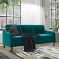 thumbnail image 2 of DHP Marbella 3-Seater Sofa Couch, Living Room Furniture, Green Velvet, 2 of 18