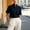 Navy Blue, variant on Morttic Women's Standing Collar Short Sleeve Shirt – Solid Color Casual Top, Chinese Style for Work & Weekend Black,XL