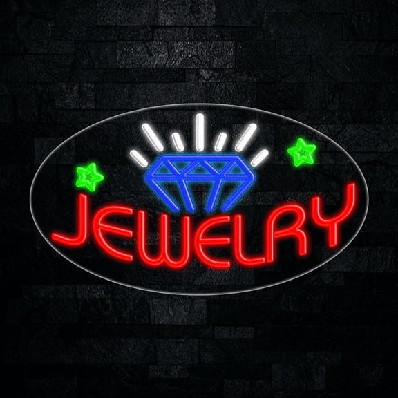 Jewelry LED Neon Sign 28"L x 16"H #34051