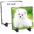 thumbnail image 2 of 2 PCS Sublimation Blank Slates, 5.5" Square Customized Photo Slate with Stands, Heat Transfer Photo Plaque, Desktop Rock Stone Photo Frame for Home Decoration, DIY Gifts, 2 of 8