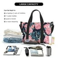 thumbnail image 4 of Travel Duffle Bag Rose Pink Flowers Travel Tote Bags Carry on Luggage Waterproof Weekender Bags with Top Handle Adjustable Shoulde Strap for Travel Gym, 4 of 5