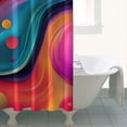 thumbnail image 4 of Colorful Tie Dye Flow Ball Pattern Shower Curtain 36"x72" ,Bathroom Decorative Shower Curtains Set with 12 Hooks,Modern Waterproof Washable Shower Curtain, 4 of 6