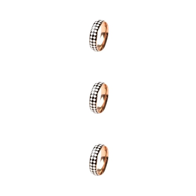 Anillo Qarigey diseño tablero de ajedrez joyería exquisita mujer anillos geométricos colores simples Type1 NO1