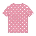 thumbnail image 4 of Zpanxa T Shirts for Girls Solid Color Round Neck Loose Fit Print Pattern Top Polyester Spandex 4 Years, 4 of 5