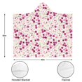 thumbnail image 3 of Wearable Blanket,Pioneer Flower Floral Print Pattern Hooded Wearable Flannel Blanket for Adults & Teens,Winter Poncho Shawl Wrap Cape Cozy Anti-Pill,50"x60", 3 of 5