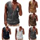 thumbnail image 4 of Men Button Tank Top Workout Casual Muscle Tee T-Shirt Sleeveless Gym Sports Vest, 4 of 8