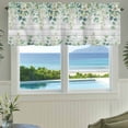 thumbnail image 4 of Valance for Windows,Rustic Green Leaves on Gray Wood Valances Curtain Rod Pocket Valance for Kitchen Bedroom Living Room Bathroom,Watercolor Eucalyptus Leaf Short Curtains Window Treatment 42x12in, 4 of 9