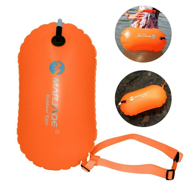 Boya de natación inflable shamjiam con cinturón en natación naranja
