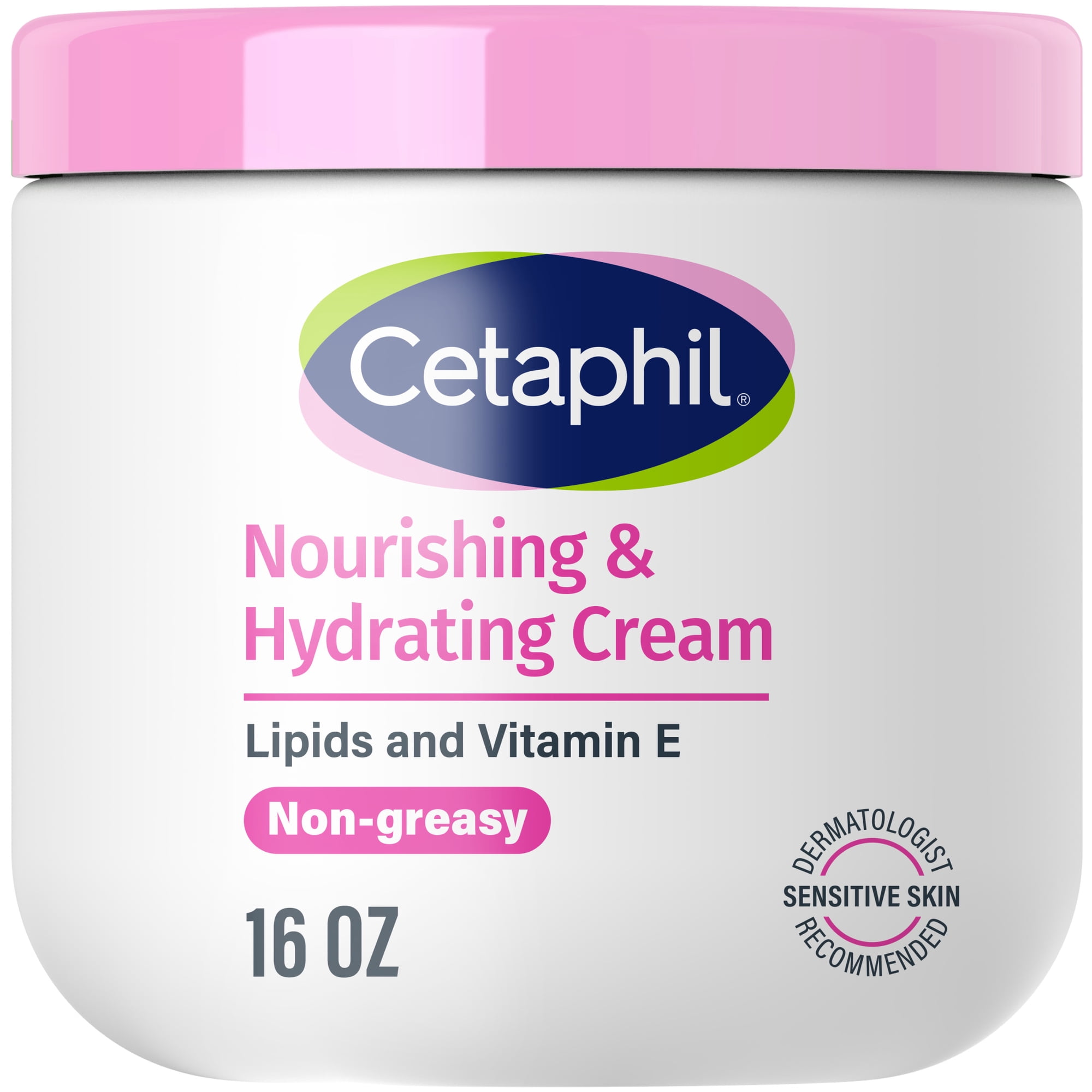 Cetaphil Nourishing & Hydrating Cream, Oil-Infused Body Cream for Normal to Very Dry Skin, 16 oz, Lipids & Vitamin E, 72 Hour Hydration, Non-Greasy