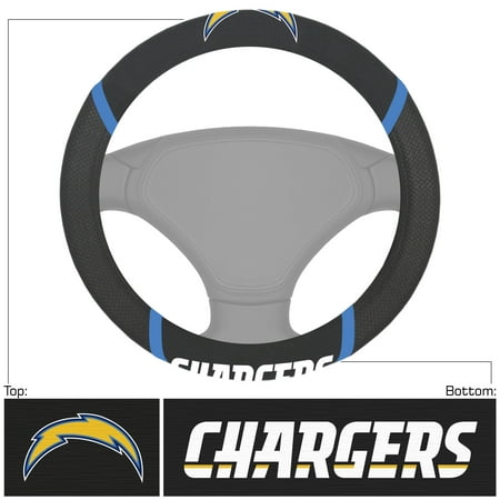 - Los Angeles Chargers Logo & Wordmark Steering Wheel Cover - No Size