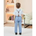 thumbnail image 3 of ZOEREA Boys Clothes Formal Suit Gentleman Wedding Outfit Short Sleeve Shirt with Bow Tie and Suspender Pants 2-10 Years, 3 of 8