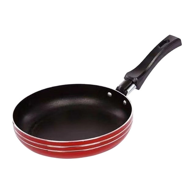 Sartén para asar carne, sartén para cocinar huevos, sándwich, mango ergonómico, sartenes redondas, calentador de aceite para Cocina de Inducción Diámetro 16cm