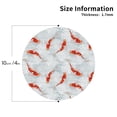 thumbnail image 3 of Pofeuu Koi Fish Corals,Spring Summer Print Leather Coasters Set of 6, Round Cups Mugs Mat Pad for Home Kitchen Heat Resistant Drink Coasters,Round Shape, 3 of 7