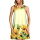 thumbnail image 1 of Disketp Sunflowers On A Yellow Background para Vestido sin Mangas para Mujeres, Vestidos de Verano para Mujeres, Casual y Holgado para la Playa, 1 of 7