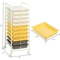 thumbnail image 2 of ZYPPP 10-Drawer Rolling Storage Drawer Cart, Utility Cart with Removable Drawers & Metal Frame, Mobile Art Craft Drawer Cart with Lockable Wheels for Home, Office, Studio-Yellow, 2 of 10