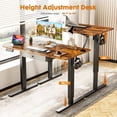 thumbnail image 4 of Electric Standing Desk with Drawer Adjustable Desk Ergonomic Rising Desk Computer Workstation,48 x 24 Inches Rustic Brown, 4 of 5