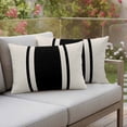 thumbnail image 5 of 2 Pack Outdoor Waterproof Throw Pillow Covers,Vintage Black Line Decorative Rectangle Pillow Case Patio Pillowcases for Chair Couch Sofa 20x12in, 5 of 9