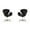 Black, variant on Raspberry Black and Polished Chrome Faux Leather Adjustable Swivel Chair (Set of 2)