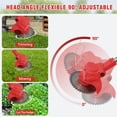 thumbnail image 5 of Battery Powered Weed Trimmer-24V 650W Electric Grass Cutting Machine with 2PCS Batteries 2000mAh-Lightweight for Garden & Lawn Edging (Red), 5 of 11