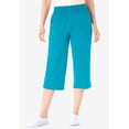 thumbnail image 2 of Woman Within Plus Size Elastic-Waist Pull-On Knit Pocket Capri Pants, 2 of 6