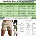 thumbnail image 4 of KPOPLK Mens Casual Cargo Shorts Classic Drawstring Stretch Hiking Beach Shorts Button Zipper Solid Knee Length Cargo Pants Straight Shorts Loose Fit Cargo Shorts with Pockets Size XXXL,White, 4 of 8