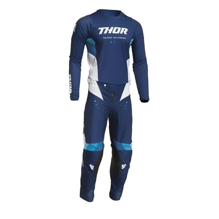 Thor Pulse React Jersey and Pant Combo Navy/White (Jersey Large / Pant W34)