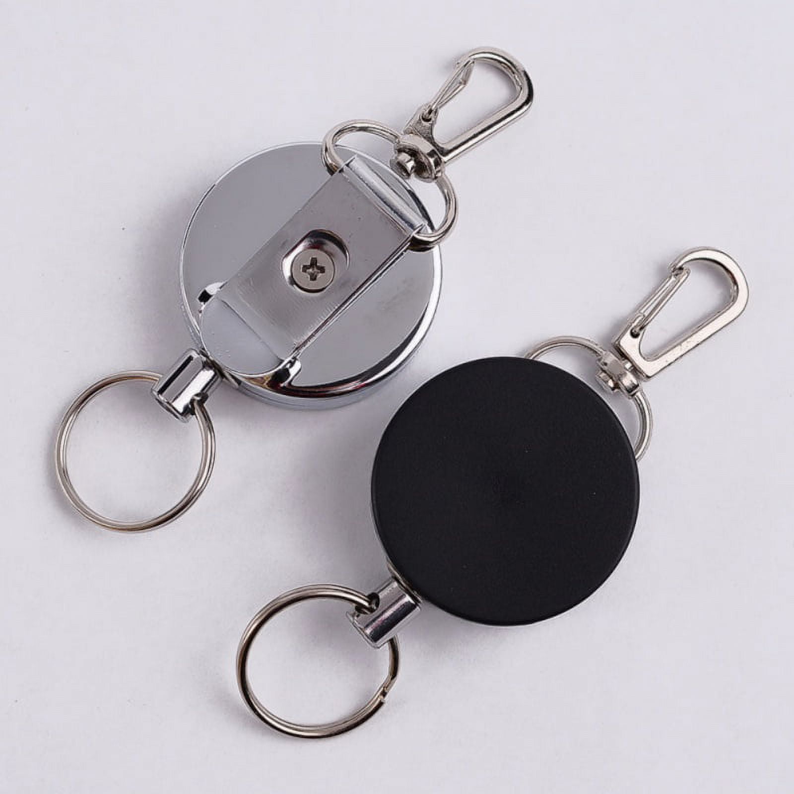 Multi Tool Reel Recoil Retractable Key Ring Pull Chain Belt Clip