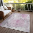 thumbnail image 6 of HomeRoots 622401 10 x 14 ft. Pink & Gray Abstract Washable Transitional Indoor & Outdoor Rectangle Area Rug, 6 of 9