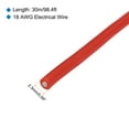 thumbnail image 2 of Uxcell 18 Gauge Silicone Wire 18AWG Electrical Wire Stranded Tinned Copper High Temp Hookup Spool 98.4ft Red, 2 of 7