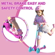XJD 3 Wheel Kick Scooter for Kids 2-5 Years Max Weight 20KG/44LB, Toddler Scooter with Adjustable Height Light up LED Wheels, Best Gift for Boys Girls Outdoor Activities, Purple
