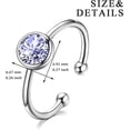thumbnail image 3 of AOBOCO Birthday Gifts for Her, Natural Stone Ring 925 Sterling Silver Wrap Rings Birthstone Rings Adjustable Size Rings Jewelry Gifts for Women Girls, 3 of 6