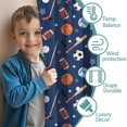 thumbnail image 3 of Blackout Kids Curtains,Baseball Football Pattern Childrens Insulated Curtains Set Of 2,Bedroom Essentials,Toddler Room Decor 52"x63", 3 of 5