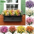 thumbnail image 3 of ZOELNIC 6 Bundles Outdoor Artificial Daisies Fake Flowers Shrubs Hanging for Wedding Party Flowers Decorations Home, 3 of 9