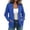 Blue-B, variant on Long Sleeve Knit Cardigan For Women Solid Color Brushed Fleece Open Front Outerwear With Pockets Casual For Daily Shopping Grey-A M