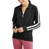 Thrill Womens Athleisure 1/4 Zip Jacket with Athletic Stipe